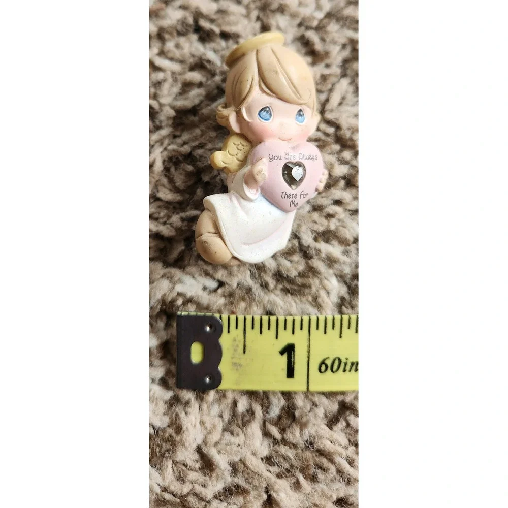Precious Moment Angel Heart Brooch Pin You Are Always There For Me Vintage Resin